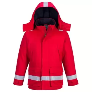 Biz Flame Mens Flame Resistant Antistatic Winter Jacket Red M