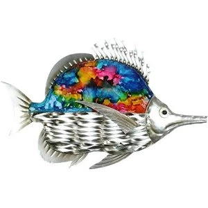 Country Living Hand Painted Metal Fish