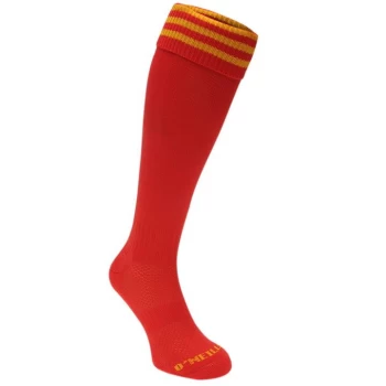ONeills Football Socks Senior - Red/Amber