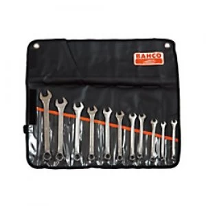 Bahco BAH111MSET11 Wrench Set 12 Point 15° Alloy Steel Chrome Plated 8 - 22mm Pack of 11