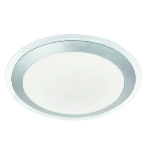 LED Bathroom Ceiling Flush Light Silver IP44