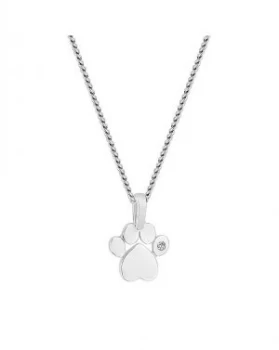 Simply Silver Paw Print Necklace