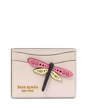 kate spade new york Dragonfly Novelty Embellished Saffiano Leather Card Holder
