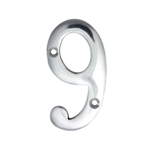 Select Hardware Chrome House Number 9