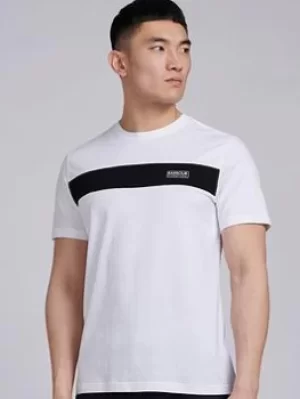 Barbour International Accelerator Panel T-Shirt, White, Size 2XL, Men