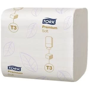 Tork T3 Folded Toilet Tissue 2-Ply 252 Sheets Pack of 30 114273