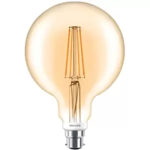 Philips CLA 7W LED BC B22 120mm Gold Globe Amber Warm White Dimmable - 58743