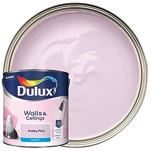Dulux Walls & Ceilings Pretty Pink Matt Emulsion Paint 2.5L