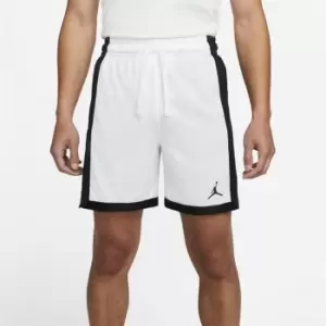 Jordan Dri-Fit Sports Mesh Shorts, White/Black, Male, Basketball Shorts, DH9077-100
