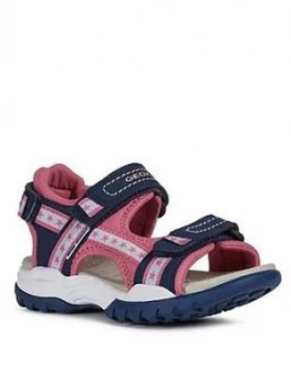 Geox Girls Borealis Sandals - Navy, Size 1.5 Older