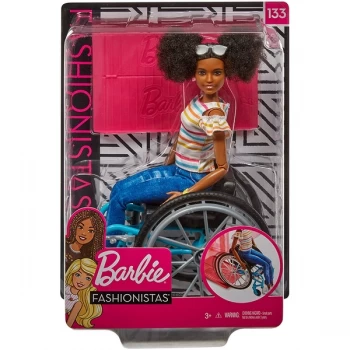 Barbie Fashionista Doll and Wheelchair - Brunette