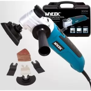 MYLEK 300W Oscillating Multi Tool with 48 Piece Accessory Kit & Carry Case - Green