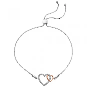 Hot Diamonds Silver & Rose Gold Plated Togetherness Open Heart...