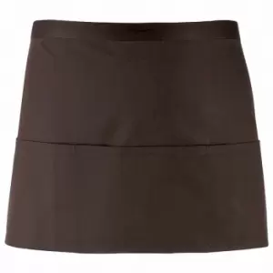 Premier Ladies 'colours' 3 Pocket Apron / Workwear (pack Of 2) (one Size, Brown)