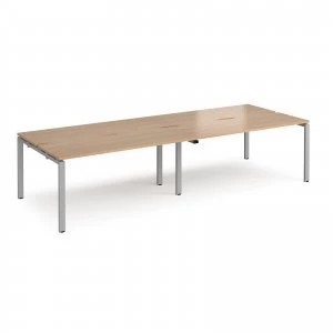 Adapt II Double Back to Back Desk s 3200mm x 1200mm - Silver Frame bee
