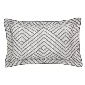 Bedeck of Belfast Kayah Print Cotton Pillowcase Oxford - Grey