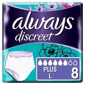 Always Discreet Heavy Plus Pants Large 8PK