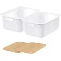 SmartStore Storage Basket Plastic White 28 (W) x 37 (D) x 18 (H) cm 3186781231801002
