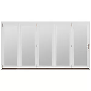 Jeld-Wen Bedgebury Finished Solid Hardwood Patio Bifold Door Set White - 2094 x 3594 mm