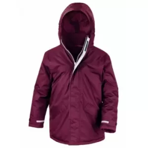Result Childrens/Kids Core Winter Parka Waterproof Windproof Jacket (9-10) (Burgundy)