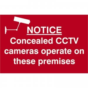 Scan Notice Concealed CCTV Cameras Operate On These Premises Sign 300mm 200mm Standard
