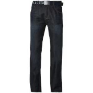 Smith & Jones Mens Fuse Denim Jeans - Dark Wash - 28S - Blue