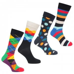 Happy Socks Happy 4 Pack Gift Box Mens - Multi-Coloured