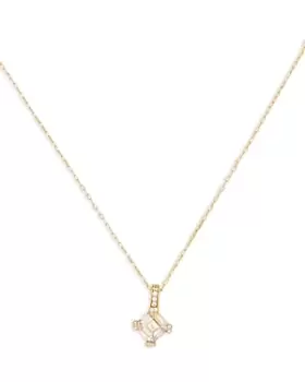 kate spade new york Dazzle Cubic Zirconia Pendant Necklace in Gold Tone, 16-19