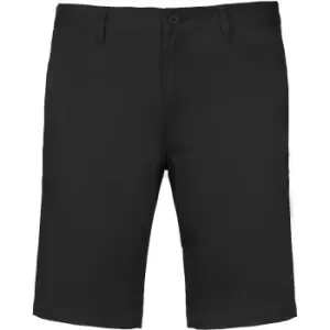 Kariban Mens Chino Bermuda Shorts (S) (Black)