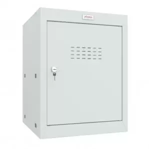 Phoenix CL Series Size 2 Cube Locker in Light Grey with Key Lock