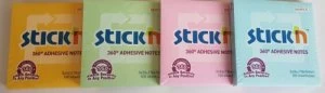 Stickn Repos 360 Notes 76x76mm Pack of 12