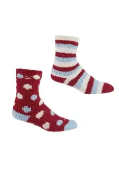 'Assorted Design' Cosy 2 Pair Socks