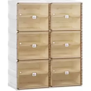 20-Pair Portable Shoe Cabinet, Folding Shoe Storage Organizer for Hallway - Homcom