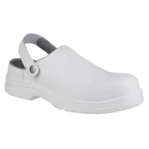 Amblers FS512 Unisex White Clog Safety Shoes (11 UK) (White)