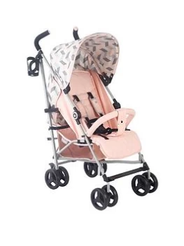 My Babiie MB02 Stroller - Pink and Grey Chevron, Pink