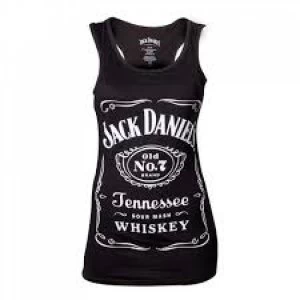 Jack Daniels Womans Old No. 7 Brand Logo Small Black Tank Top