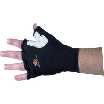 502-10 Anti-impact Palm-side Coated Black/White Fingerless Gloves - Size 8