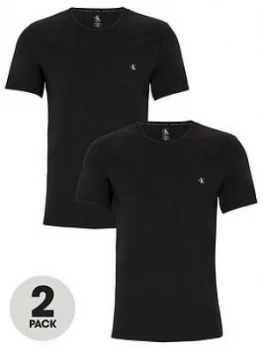 Calvin Klein 2 Pack Shortsleeve T-Shirt - Black, Size XL, Men