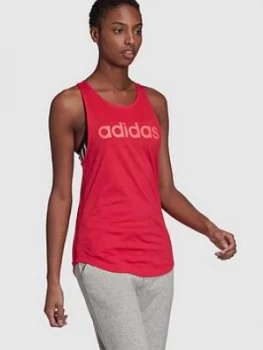 adidas Essentials Linear Loose Tank - Pink, Size 2Xs, Women
