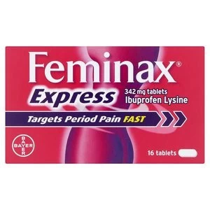 Feminax Express Period Pain and Cramps 16 Tablets