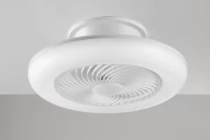 Aliseo LED Ceiling Lamp With Fan, WiFi Smart, Voice Control, White,
