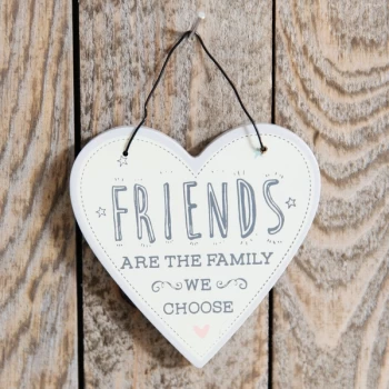 Love Life Heart Plaque - Friends Are...