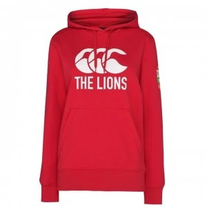 Canterbury British and Irish Lions Logo Hoodie Ladies - TANGO RED