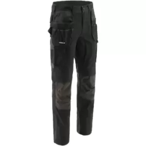 Caterpillar Essentials Knee Pocket Work Trouser (36R) (Black) - Black