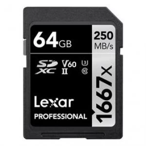 Lexar Professional 1667X 64GB SDXC Memory Card
