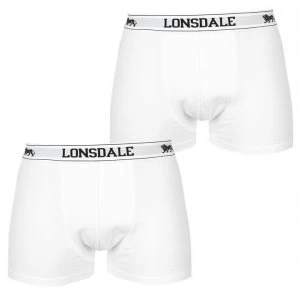Lonsdale 2 Pack Trunks Mens - White