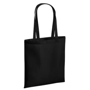 Westford Mill Cotton Recycled Tote Bag (One Size) (Black)