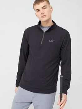 Calvin Klein Golf Newport Half Zip - Black, Size XL, Men