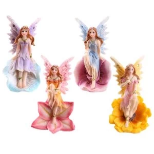 Glitter Flower Fairy (Pack Of 4) Figurine