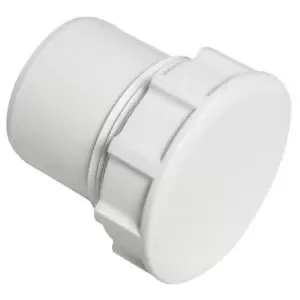 Floplast White Solvent Weld Waste Pipe Access Plug, (Dia)32mm
